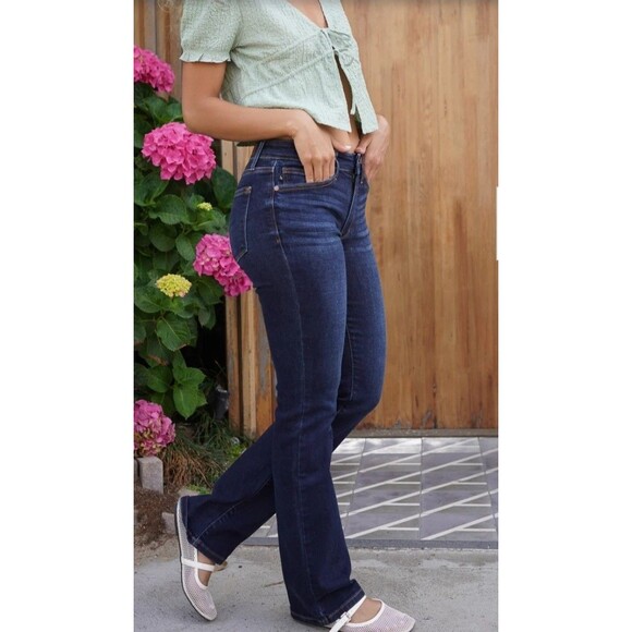 Judy Blue Denim - JUDY BLUE Elsy Whiskered Bootcut Jeans Sz 13/31 Stretch Casual Bohemian Western